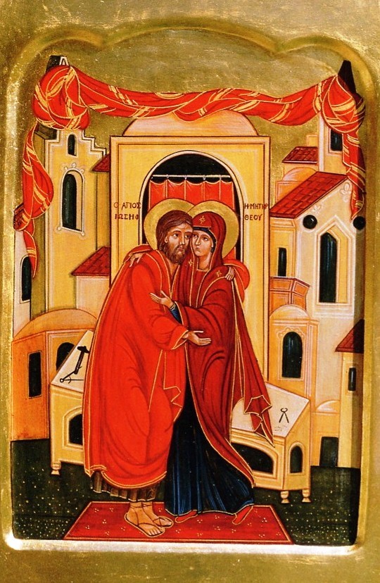 L’abbraccio di Giuseppe e di Maria